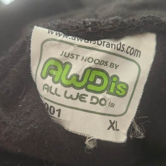 AWDis Size XL Unisex Black Hoodie with Anime Naruto Uchiha Clan Symbol - Picture 2 of 3